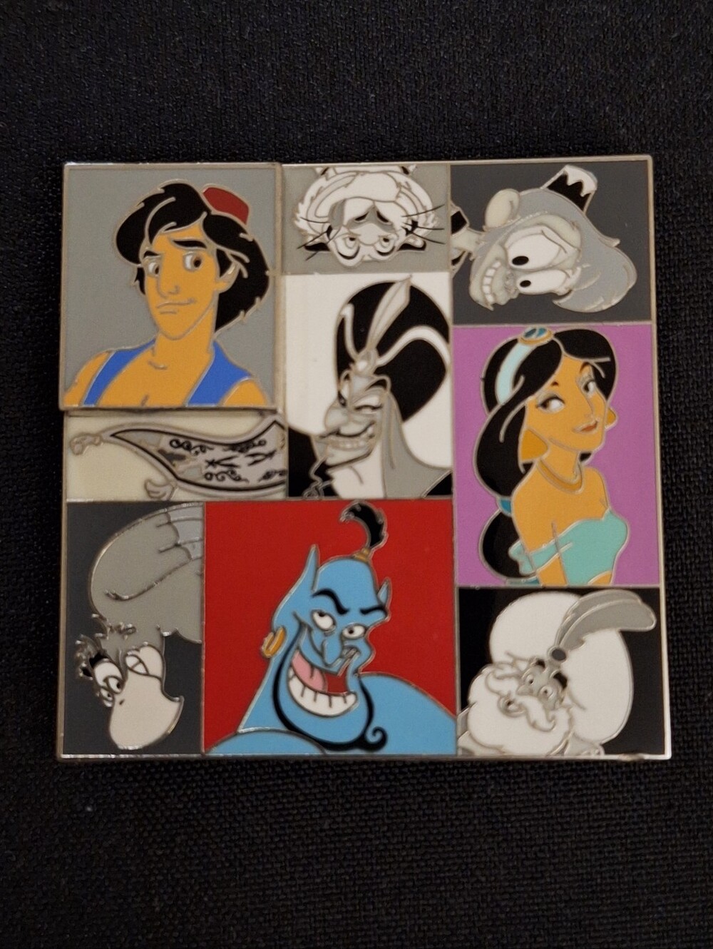 Disney Pin DSSH LE 400 Character Block Aladdin Princess Jasmine Genie Abu
